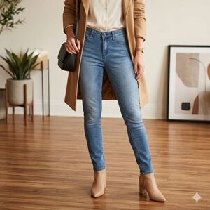 Guess Vintage Straight Leg Jeans Blue Wash US M EU 38 Mexico Faux Front Pockets